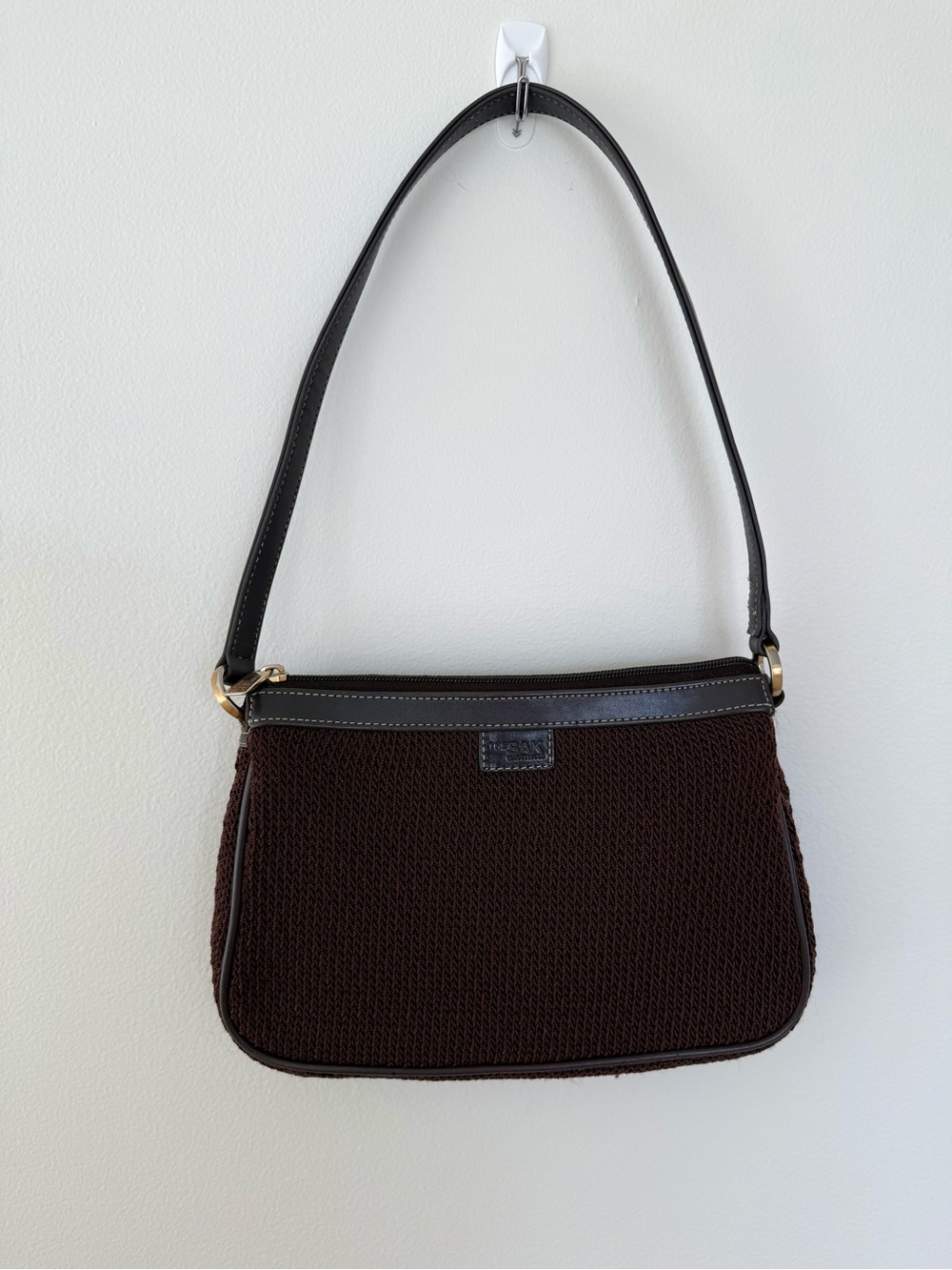 The Sak Espresso Brown Woven Shoulder Bag Y2K
